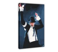 Repaly Singer Michael Jackson Poster Canvas Poster Bedroom Decor Sports Landscape Office Room Decor Gift Frame-style 08x12inch(20x30cm)