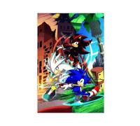 RePaLy Sonic The Hedgehog Poster Game Poster (4) Canvas Poster Bedroom Decor Sports Landscape Office Room Decor Gift Unframe-style 12x18inch(30x45cm)
