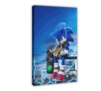 RePaLy Sonic The Hedgehog Poster Game Poster Canvas Poster Bedroom Decor Sports Landscape Office Room Decor Gift Frame-style 12x18inch(30x45cm)
