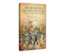 Repaly The Beatles End You Accept Love Is Equal Cover Poster Canvas Poster Bedroom Decor Sports Landscape Office Room Decor Gift Frame-style 24x36inch(60x90cm)