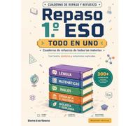 Repaso 1 ESO · Todo en Uno · Cuaderno de refuerzo de todas las materias: Con teoría, ejemplos y soluciones explicadas. Incluye Lengua, Matemáticas, Inglés, Geografía e Historia, y Biología y Geología