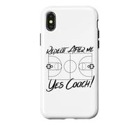 Repeat After Me Yes Coach Basketball Court Graphic Case for iPhone X/XS