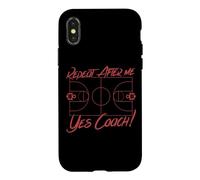 Repeat After Me Yes Coach Basketball Court Graphic Case for iPhone X/XS