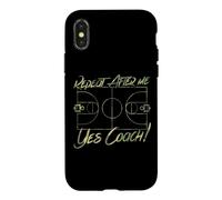 Repeat After Me Yes Coach Basketball Court Graphic Case for iPhone X/XS
