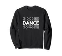 Repeated “DANCE” Outline Graphic Sweatshirt