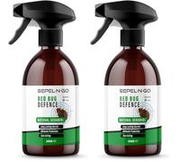 Repel-N-Go - Bed Bug Repellent Deterrent Spray | Natural Eco-Friendly Pest Control Defence for Indoors and Outdoors - Contains Peppermint & Geraniol 500ml (Pack of 2)