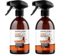 Repel-N-Go - Spider Repellent Deterrent Spray | Natural Eco-Friendly Pest Control Defence for Indoors and Outdoors - Contains Peppermint & Geraniol - 500ml (Pack of 2)