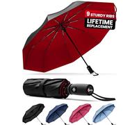 Repel Umbrella Windproof Travel Umbrellas for Rain - Easy Auto Open Close, Durable & Compact Umbrella, Strong Fiberglass Frame, Waterproof Canopy - Backpack, Purse, Portable Umbrella for Travel