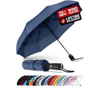 Repel Windproof Travel Umbrella - Compact & Withstands Winds up to 100MPH, Strongest Premium Auto Folding Umbrella for Rain and Sun - Durable, Light & Portable for Women & Men, Fits Backpack & Cars