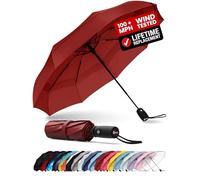 Repel Windproof Travel Umbrella - Compact & Withstands Winds up to 100MPH, Strongest Premium Auto Folding Umbrella for Rain and Sun - Durable, Light & Portable for Women & Men, Fits Backpack & Cars