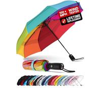 Repel Windproof Travel Umbrella - Compact & Withstands Winds up to 100MPH, Strongest Premium Auto Folding Umbrella for Rain and Sun - Durable, Light & Portable for Women & Men, Fits Backpack & Cars