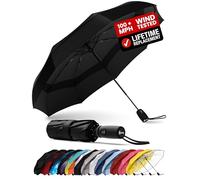 Repel Umbrella Windproof Travel Umbrellas for Rain - Easy Auto Open Close, Durable & Compact Umbrella, Strong Fiberglass Frame, Waterproof Canopy - Backpack, Purse, Portable Umbrella for Travel
