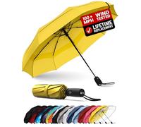 Repel Windproof Travel Umbrella - Compact & Withstands Winds up to 100MPH, Strongest Premium Auto Folding Umbrella for Rain and Sun - Durable, Light & Portable for Women & Men, Fits Backpack & Cars