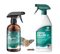 REPELEM 1L Moth Killer Spray - Fast Acting Moth Repellent & Insect Killer, Kills Moths at All Life Stages, Professional Strength Permethrin Spray, Large Clothes & Carpet Moth Treatment