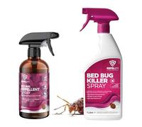 REPELEM Bed Bug Treatment Kit - 1L Bed Bug Killer Spray with 250ml Natural Spray Repellent | Professional Strength for Mattress & Home | Kill & Repel Bugs at All Life Stages