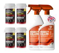 REPELEM Insect Killer Spray - Professional Strength Flying & Crawling Insect Treatment for The Home, Effectively Targets Flies, Ants, Spiders, 2L Insect Killer Spray with 4 Smoke Bombs