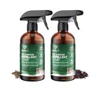 REPELEM Rat & Mouse Repellent Spray - Peppermint Oil Mouse & Rat Deterrent, Natural Rodent Repellent, Mouse Poison Alternative, Fast Acting, Non-Toxic, Rat Repellent, Safe Around Pets - 250ml (2 Pack)