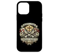 Repent And Fight submit Jesus and Jiu Jitsu Neo Trad Style Case for iPhone 12 mini