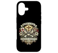 Repent And Fight submit Jesus and Jiu Jitsu Neo Trad Style Case for iPhone 17