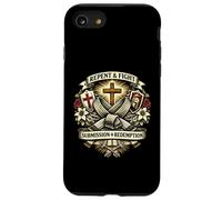 Repent And Fight submit Jesus and Jiu Jitsu Neo Trad Style Case for iPhone SE (2020) / 7/8