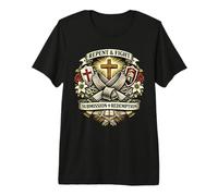 Repent and Fight Submit Jesus and Jiu Jitsu Neo Trad Style Premium T-Shirt