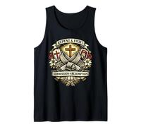 Repent and Fight Submit Jesus and Jiu Jitsu Neo Trad Style Tank Top