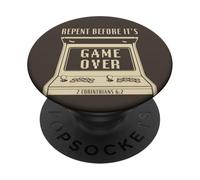 Repent Before It's Game Over - Retro Arcade Game Christian PopSockets Adhesive PopGrip
