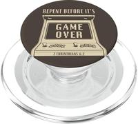 Repent Before It's Game Over - Retro Arcade Game Christian PopSockets PopGrip for MagSafe