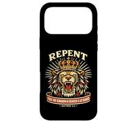 Repent For The Kingdom Of Heaven Is At Hand Cool Lion Crown Case for iPhone 17 Pro Max
