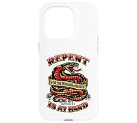 Repent For The Kingdom Of Heaven Is At Hand Snake Trad Style Case for iPhone 15 Pro