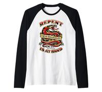 Repent for The Kingdom of Heaven is at Hand Snake Trad Style Raglan Baseball Tee