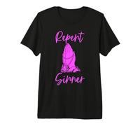 Repent Sinner Funny Christian Bible Jesus Lord Woman Savior Premium T-Shirt