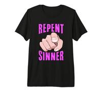 Repent Sinner Funny Christian Bible Jesus Lord Woman Savior Premium T-Shirt