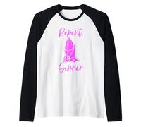 Repent Sinner Funny Christian Bible Jesus Lord Woman Savior Raglan Baseball Tee
