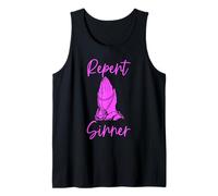 Repent Sinner Funny Christian Bible Jesus Lord Woman Savior Tank Top