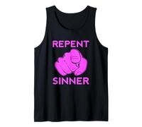Repent Sinner Funny Christian Bible Jesus Lord Woman Savior Tank Top