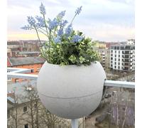 rephorm 'Bloomball' Balcony Railing Planter - white