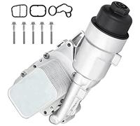 Replace 11428585235 11428511391 Aluminum Engine Oil Cooler Filter Housing Assembly Kit for 2014-2020 BMW i8 X1 X2 1.5L 2L，for Mini Cooper Clubman Countryman 1.5L 1.6L 2L