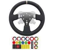 Replace 13 inch lightweight Latest Dual Perforated Leather Grip Steering Wheel For Logitech G RS50 System Wheel base; For Logitech G RS 50 PRO Base Mod Round Wheel On Xbox/PS5/PS4/PC GT3 GT4 Game