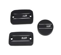 Replace Cap For Ducati Scrambler 800/Nightshift/Full Throttle/For Desert Sled/For Icon/For Dark 2019-2022 Front Rear Brake Fluid Reservoir Cap Protector Cover(Black- Silver)