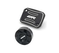 Replace Cap Master Cylinder Cap Motorcycle Accessories CNC Front Rear Brake Fluid Reservoir Cover For Y-AMAHA WR125X 2011 2012 2013(Black- Silver)