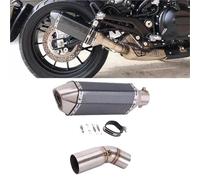 Replace Exhaust For Benelli Leoncino 500 BJ500 Motorcycle Exhaust Pipe Muffler Silencers Stainless Steel(Grey)