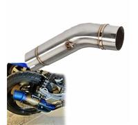 Replace Exhaust For H-onda CB400 Cb 400 Slip-On Universal Motorcycle Exhaust Middle Pipe Link Stainless Steel(Silver)