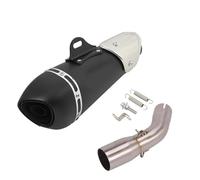 Replace Exhaust For Suzuki SV650 2016 2017 2018 2019 2020 2021 2022 Slip On Motorcycle Exhaust Pipe Muffler Silencers(Black- Silver)