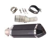 Replace Exhaust For Y-AMAHA X-MAX 400 2017 2018 2019 2020 2021 2022 Motorcycle Slip On Exhaust Middle Link Pipe With Removable Muffler Stainless Steel(Black- Silver)