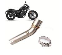 Replace Exhaust Middle Pipe For H-onda CM300/CM500 Motorcycle Stainless Steel Exhaust(Silver)