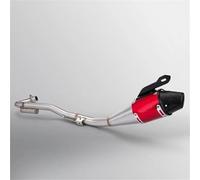 Replace Exhaust Motorcycle Exhaust Pipe Off-Road Complete Muffler Pipes For H-onda CRF230 CRF230f 2003-2010 2011 2012 2013 2014 2015 2016(Black- Silver)