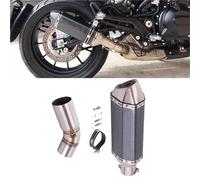 Replace Exhaust Motorcycle Exhaust Pipe Stainless Steel Muffler Silencers For Benelli Leoncino 500 BJ500(Grey)