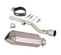 Replace Exhaust Motorcycle Exhaust Silencer Stainless Steel Removable Muffler With Middle LinK Pipe For Y-AMAHA WR125 R X 2009-2017 2016 2015 2014 2013(Chrome)