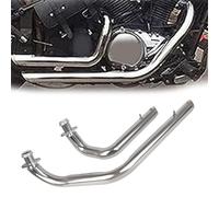 Replace Exhaust Motorcycle Stainless Steel Muffler Silencer Pipe Slash Cut 2-Into-2 Exhaust For Suzuki For Boulevard M50 2005-2008 2007 2006(Chrome)